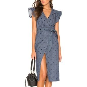 Tularosa - Polka Dot Midi Jean Dress